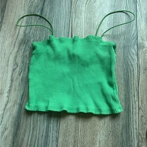 H&M Vibrant Green Ribbed Knit